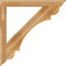 Ekena Millwork Olympic Traditional Rough Sawn Bracket w/ Offset Brace, Western Red Cedar, 6"W x 44"D x 44"H BKT0604X44X44OLY01RWR - alternate 3